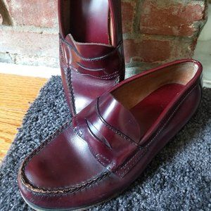 Men's 8.5M Loafers - Vintage Bass Burgundy Weejuns